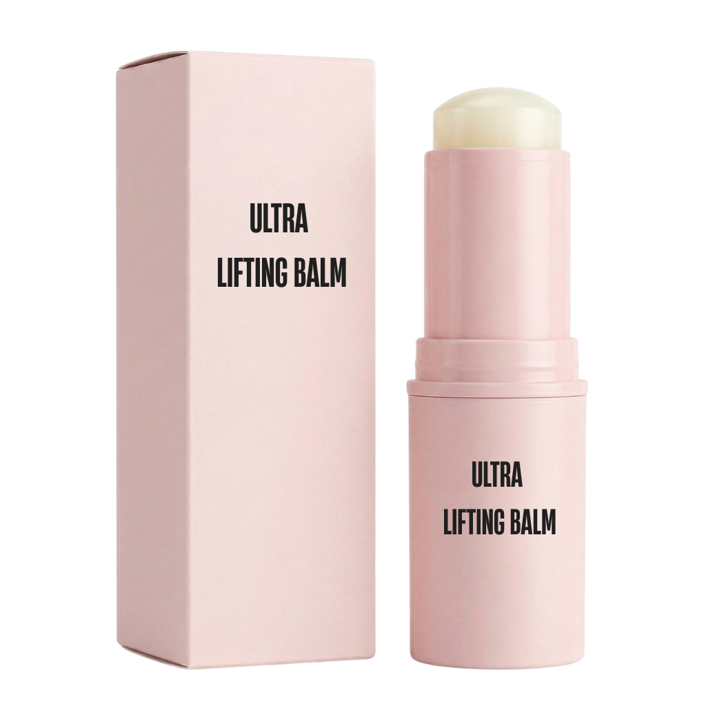 Ultra Lifting Balm in a sleek pink container for a smoother, refreshed-looking appearance.