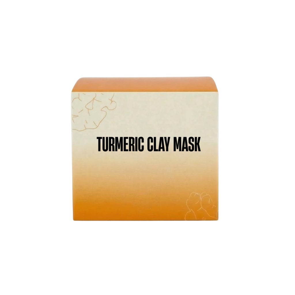 Turmeric Clay Mask packaging with a smooth gradient design for bright and refreshed skin.