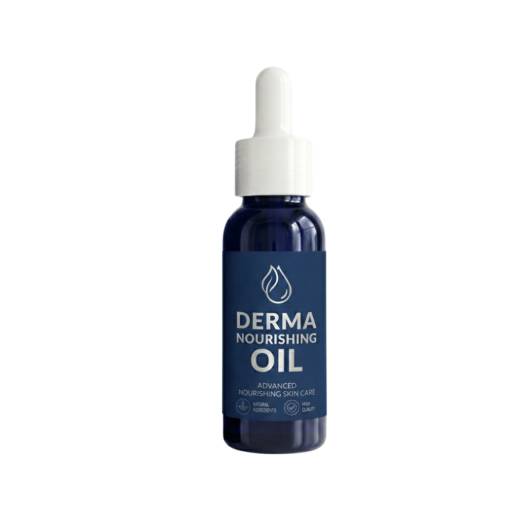 Derma Nourishing Oil bottle showcasing advanced nourishing skin care for daily use.