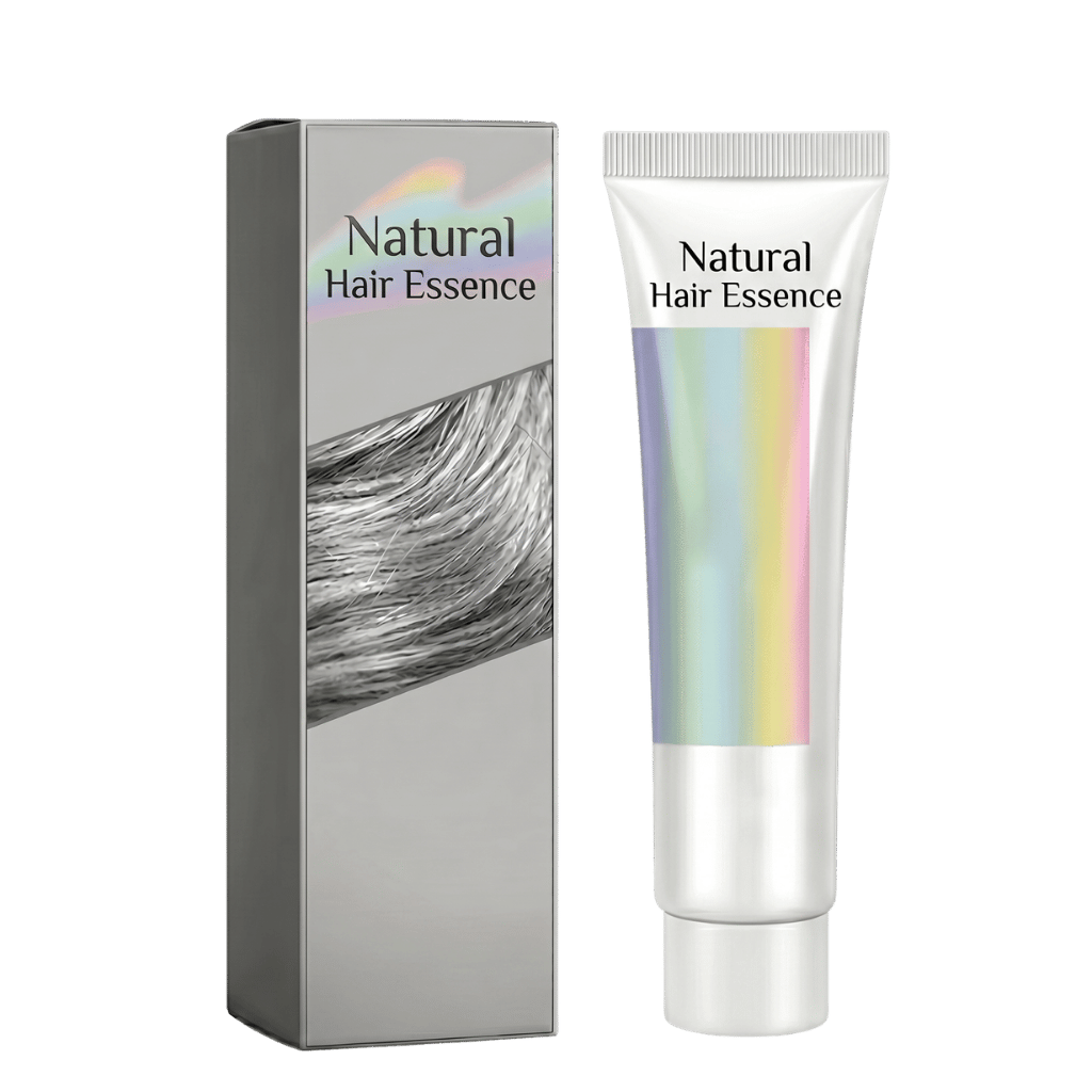 Natural Hair Essence tube and packaging for salon-inspired hair care.