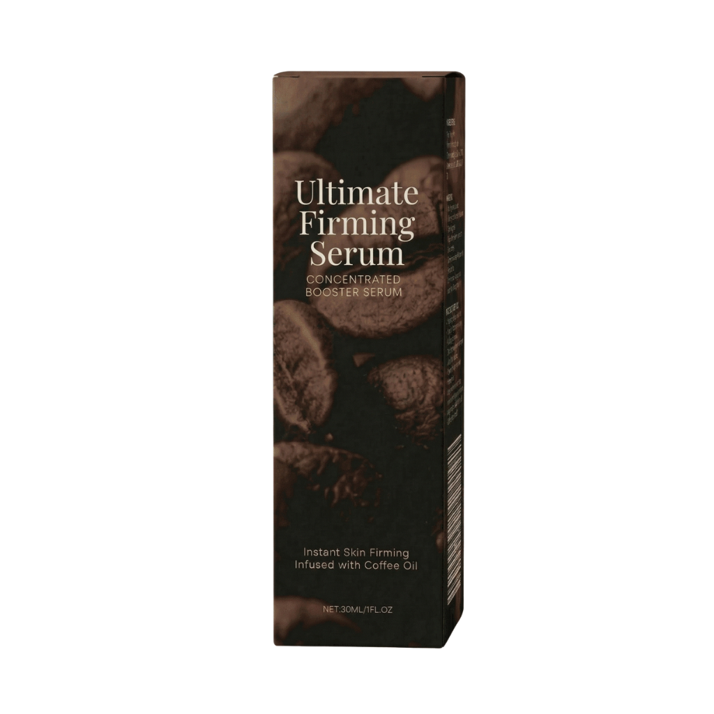 Ultimate Firming Serum packaging with a sleek design promoting concentrated booster benefits.
