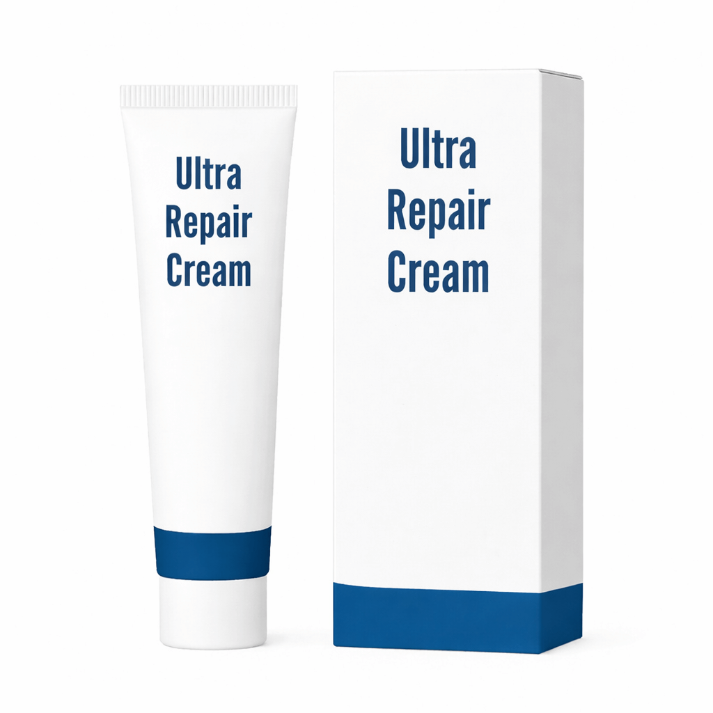 Ultra Repair Cream tube and box, designed for smooth and refined skin appearance.