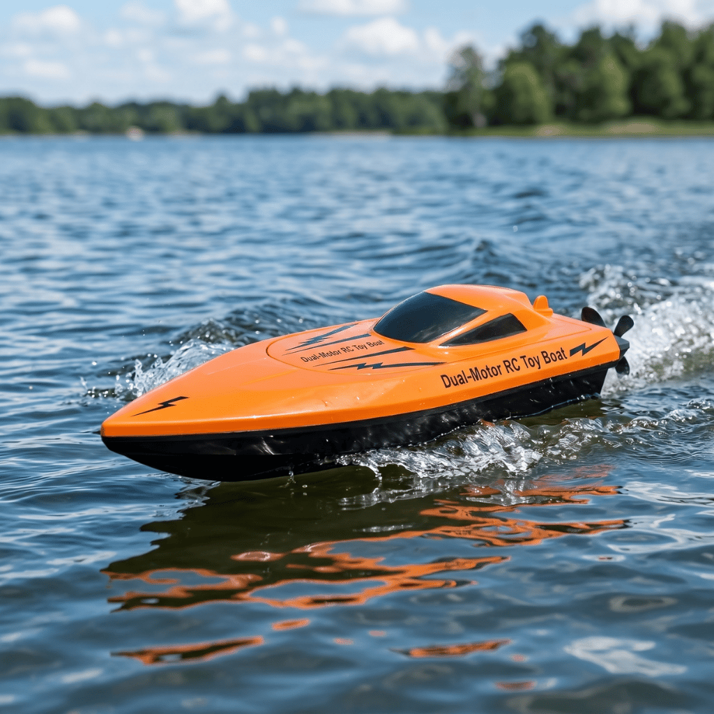 High-Speed Dual-Motor RC Toy Boat