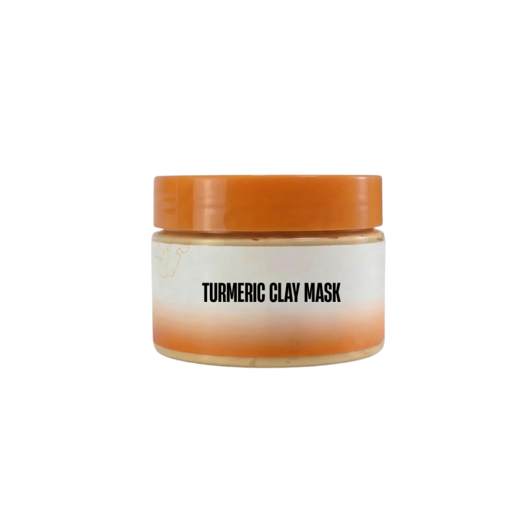 Turmeric Clay Mask in a jar designed for refreshing and refining skin, promoting a natural glow.