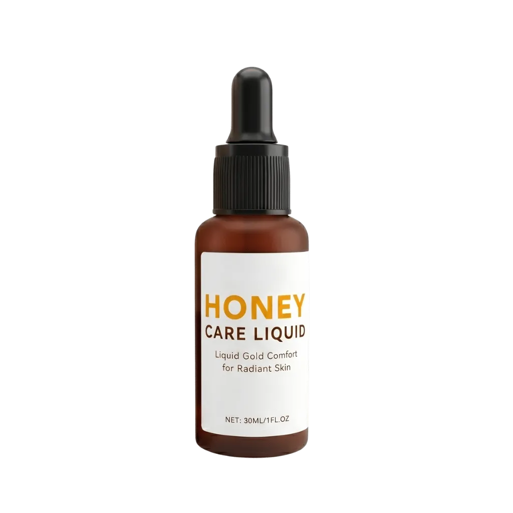 Luxe Honey Care Liquid in a dropper bottle, designed for radiant skin and deep nourishment.