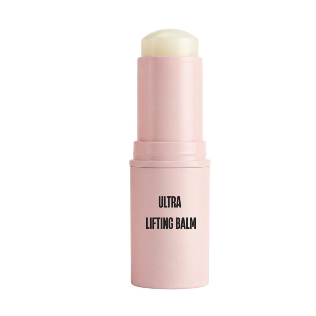 Ultra Lifting Balm in a pink tube, designed for a smoother and refreshed appearance.