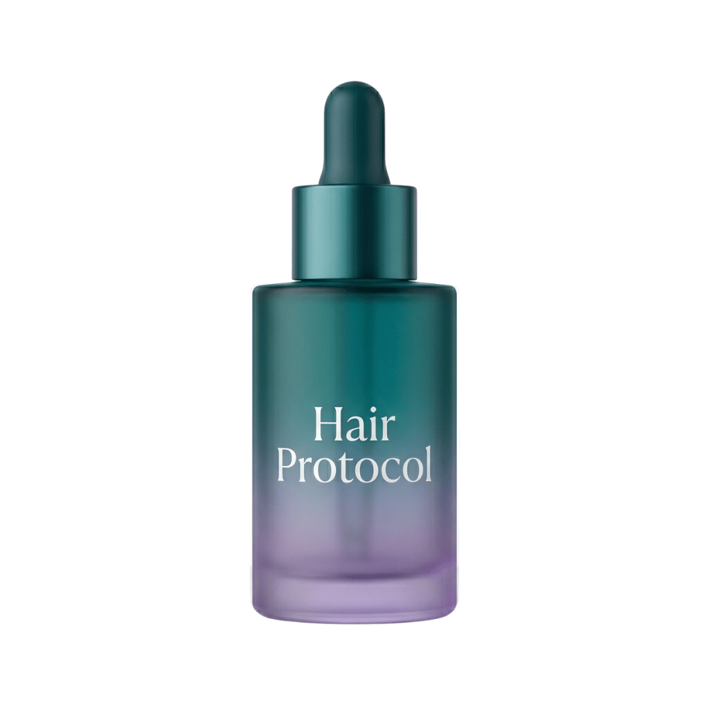 Hair Protocol lightweight hair-care serum bottle designed for smoother and shinier hair.