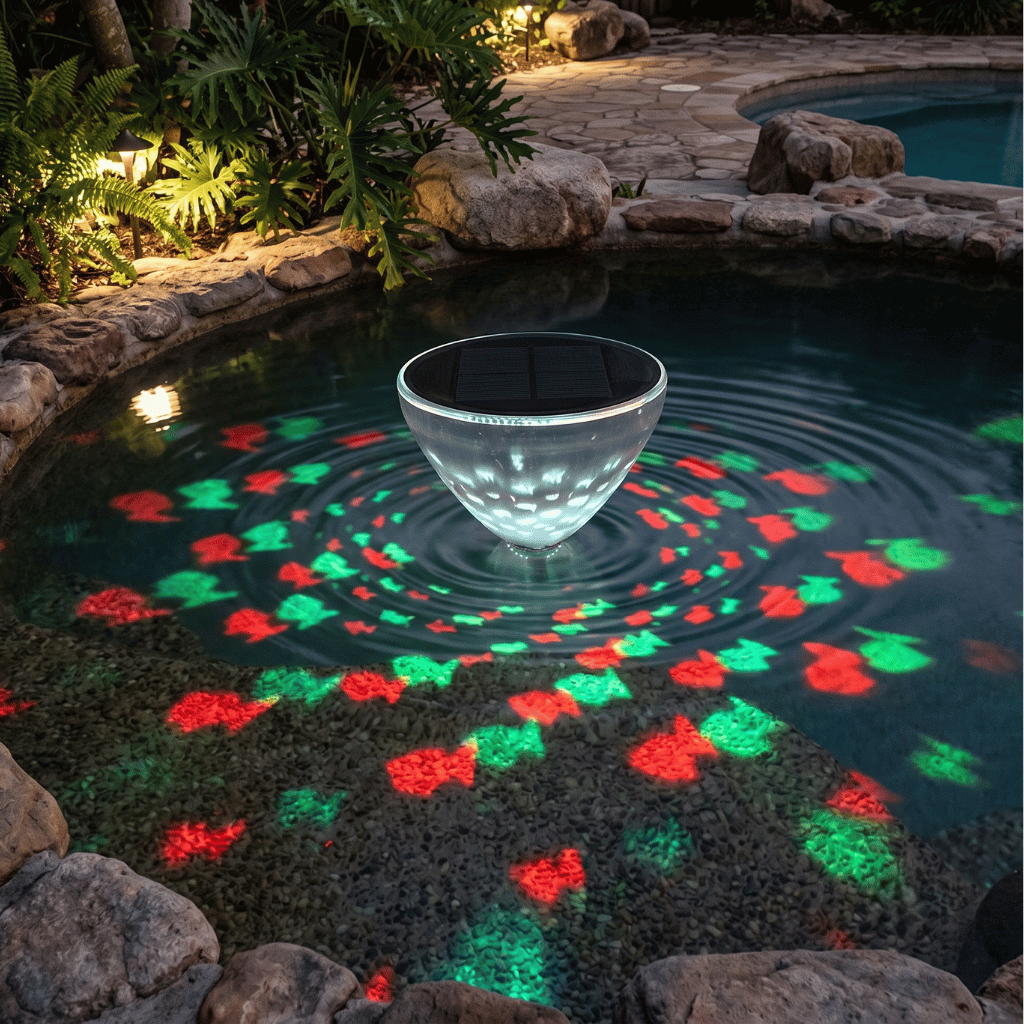 Solar-Powered Floating Pool Light