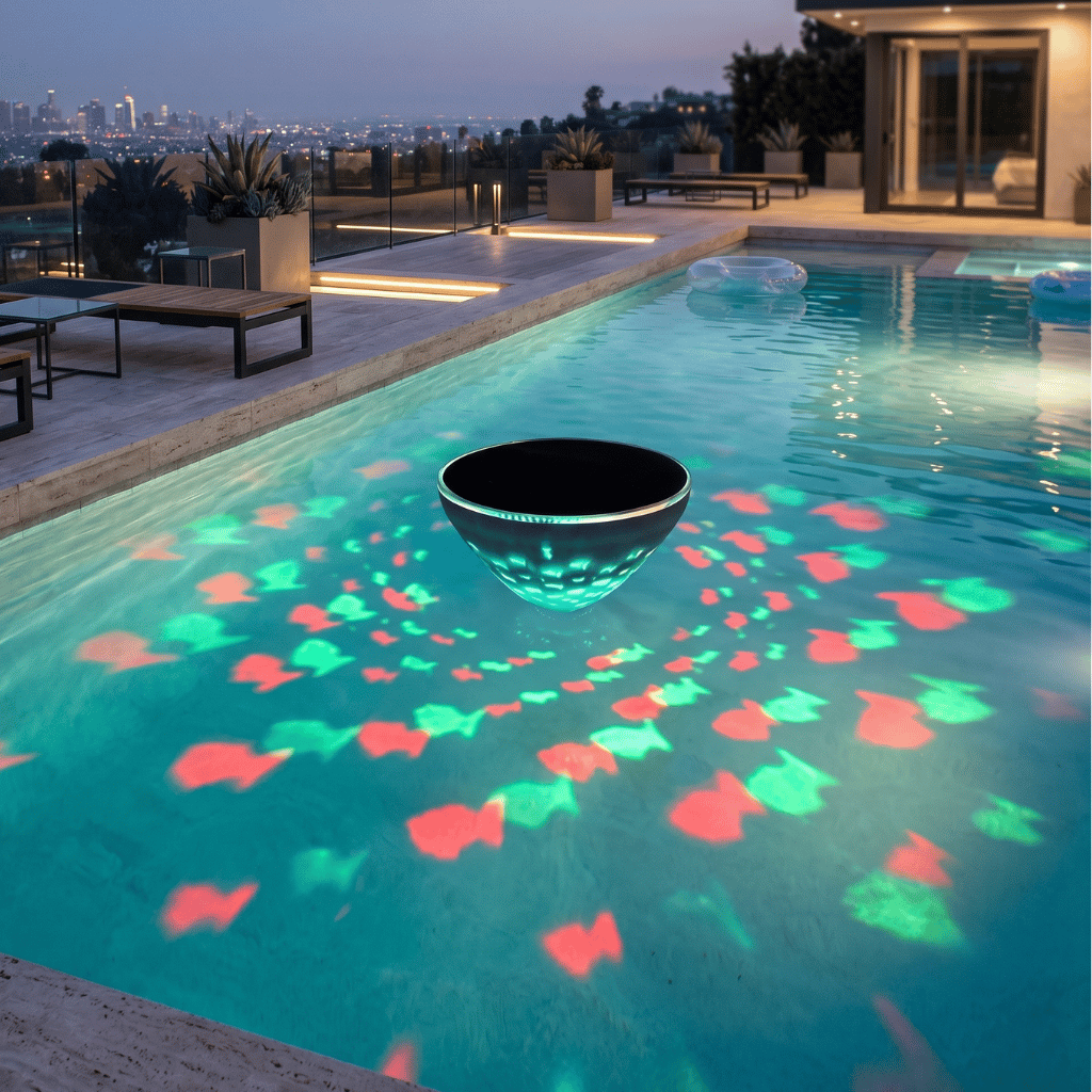 Solar-Powered Floating Pool Light