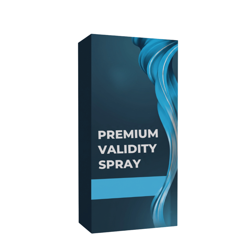 Premium Validity Spray packaging featuring a sleek design and vibrant colors to enhance daily skincare routines.
