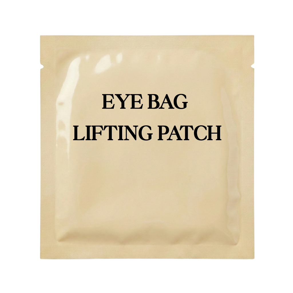 Eye Bag Lifting Patch packaging front view, showcasing its lightweight and skin-friendly design.