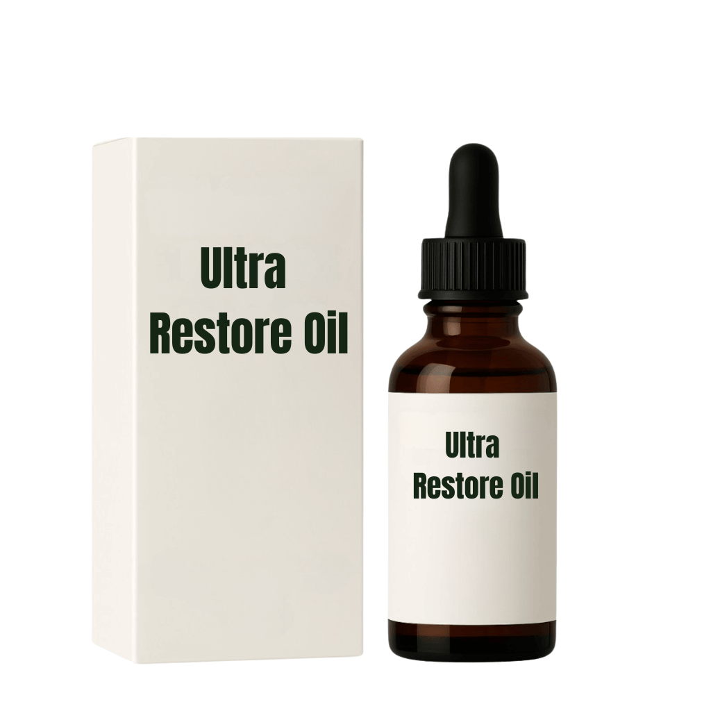 Ultra Restore Oil bottle and packaging, lightweight facial and body oil for radiant skin.