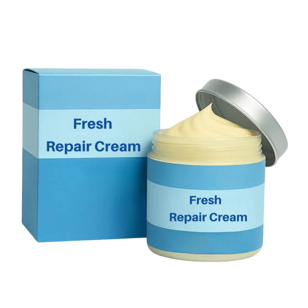 Fresh Repair Cream jar and box showcasing its lightweight, hydrating formula for radiant skin.