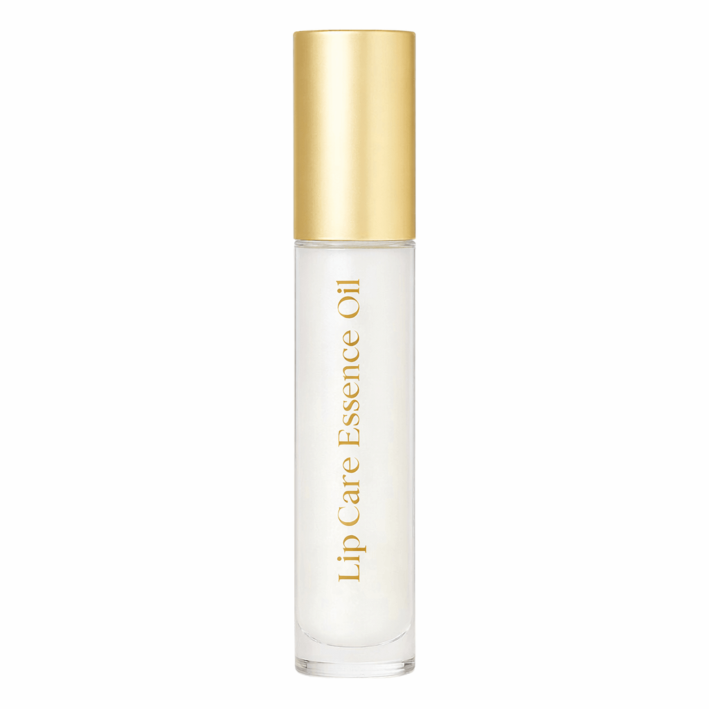 Bottle of Lip Care Essence Oil with golden cap, designed for radiant and glossy lips.