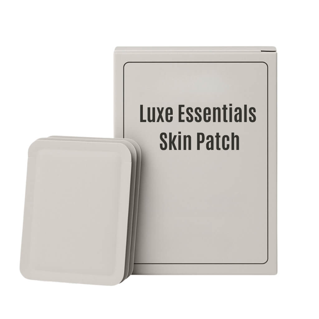 Luxe Essentials Skin Patch packaging and product, designed for effortless skincare and daily beauty routines.