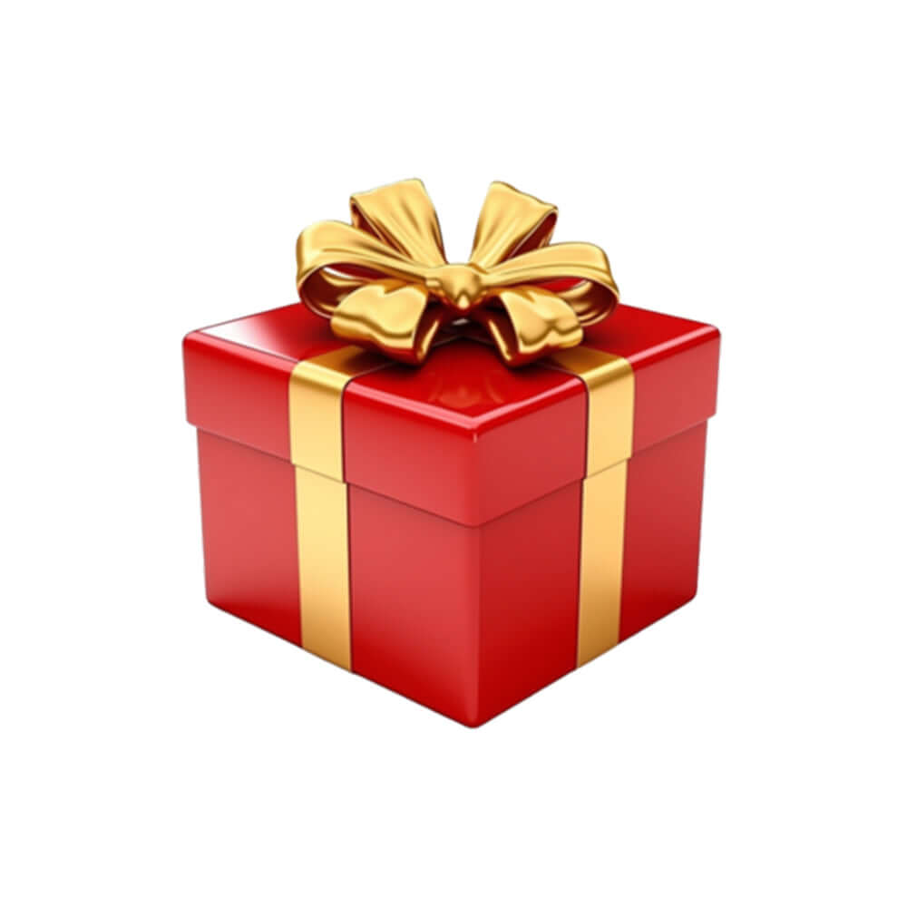 Mystery Adds-Up Gift in a red box with a golden bow, perfect for enhancing beauty and wellness routines.