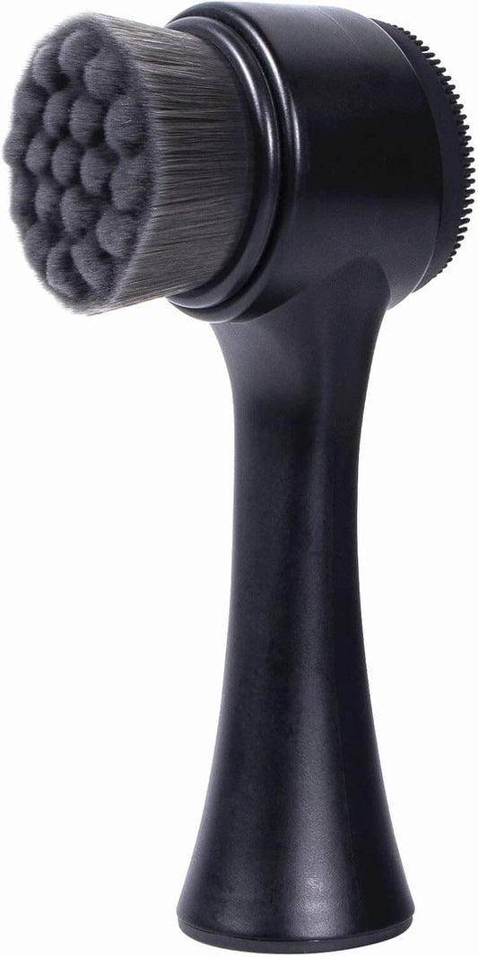 Revibe Zen Dual-Action Facial Cleansing Brush with ultra-soft bristles and ergonomic handle for effortless cleansing.