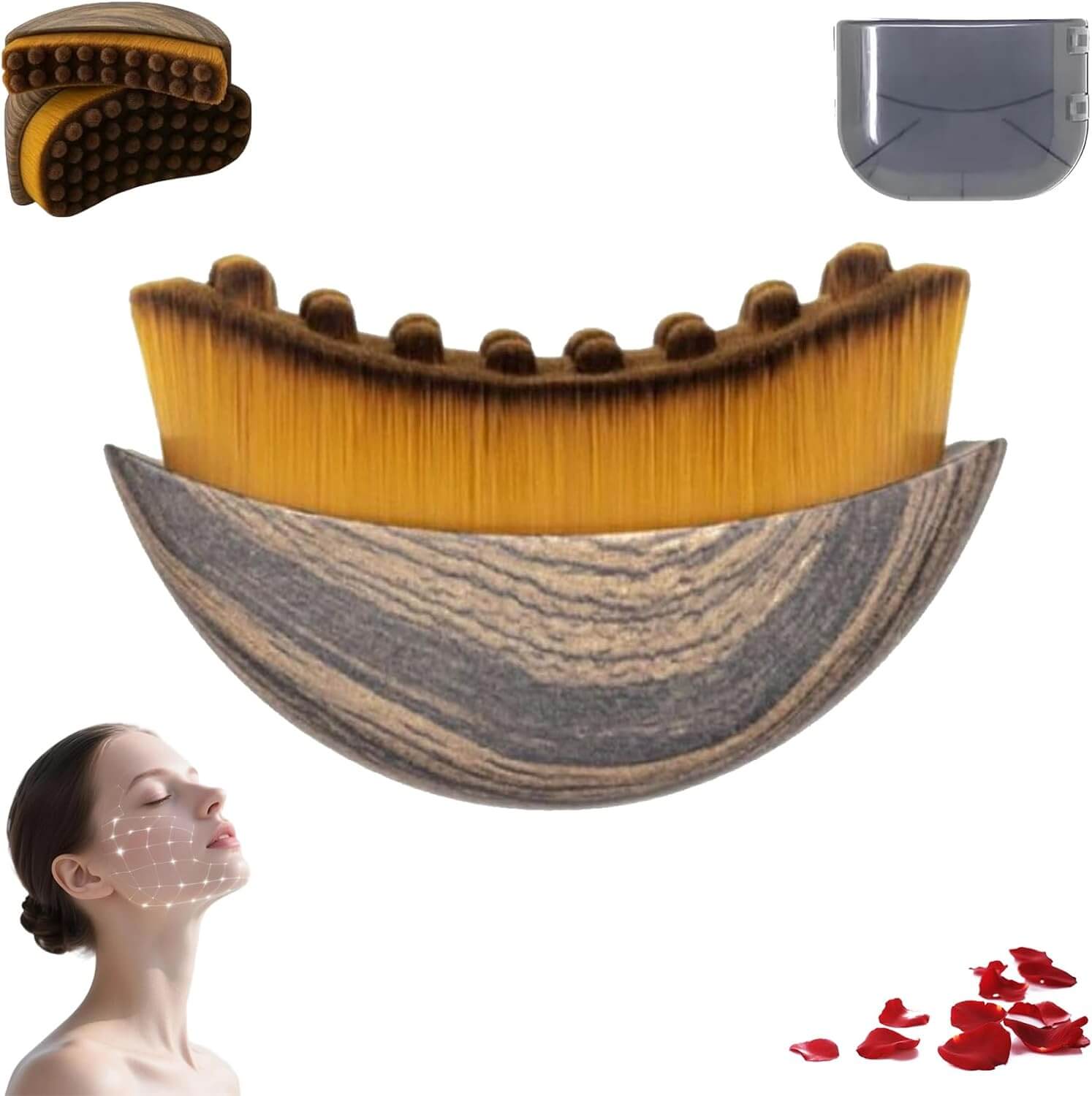 Revibe Zen Facial Sculpting Brush designed for circulation, skin elasticity, and soothing massage for youthful appearance.