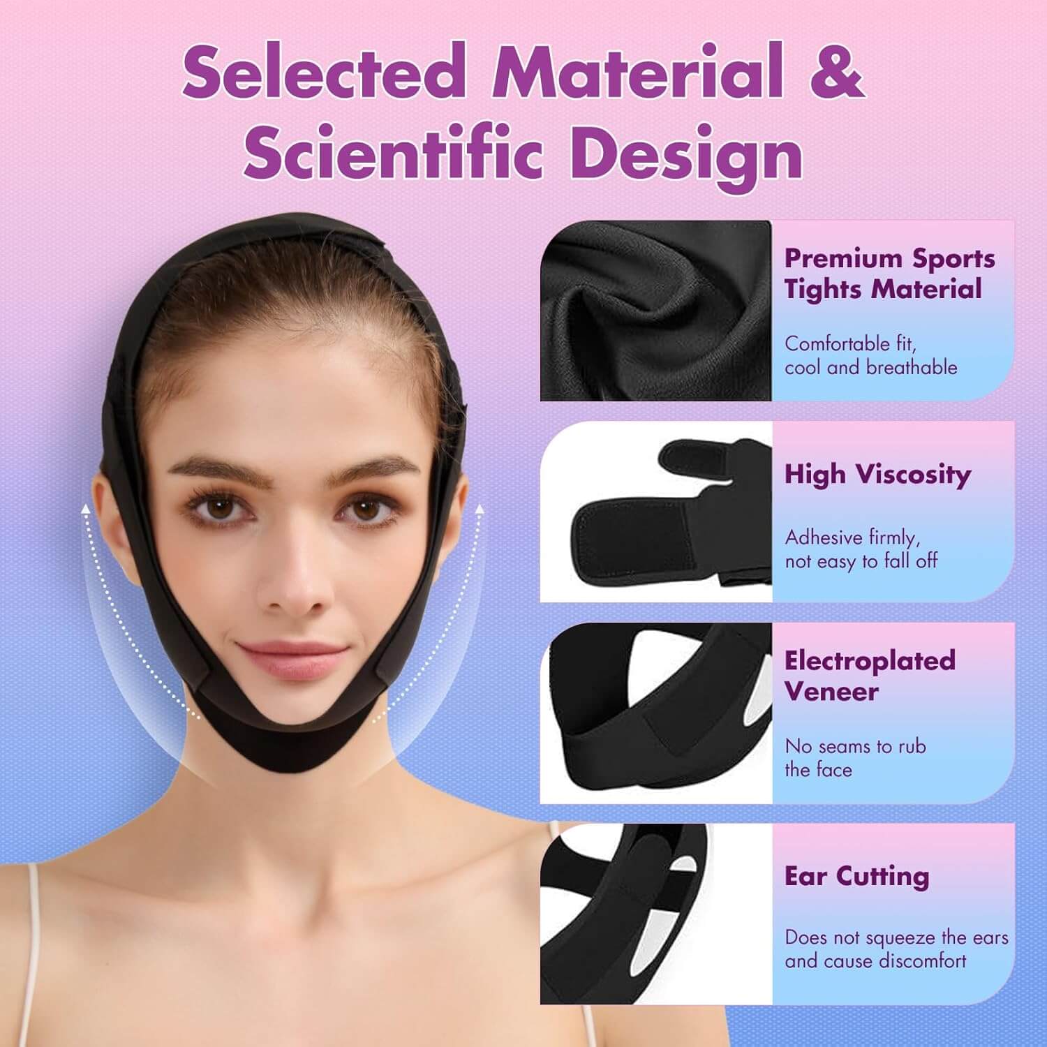 Revibe Zen Lifting Face Strap showcasing premium materials and design for enhanced comfort and support.
