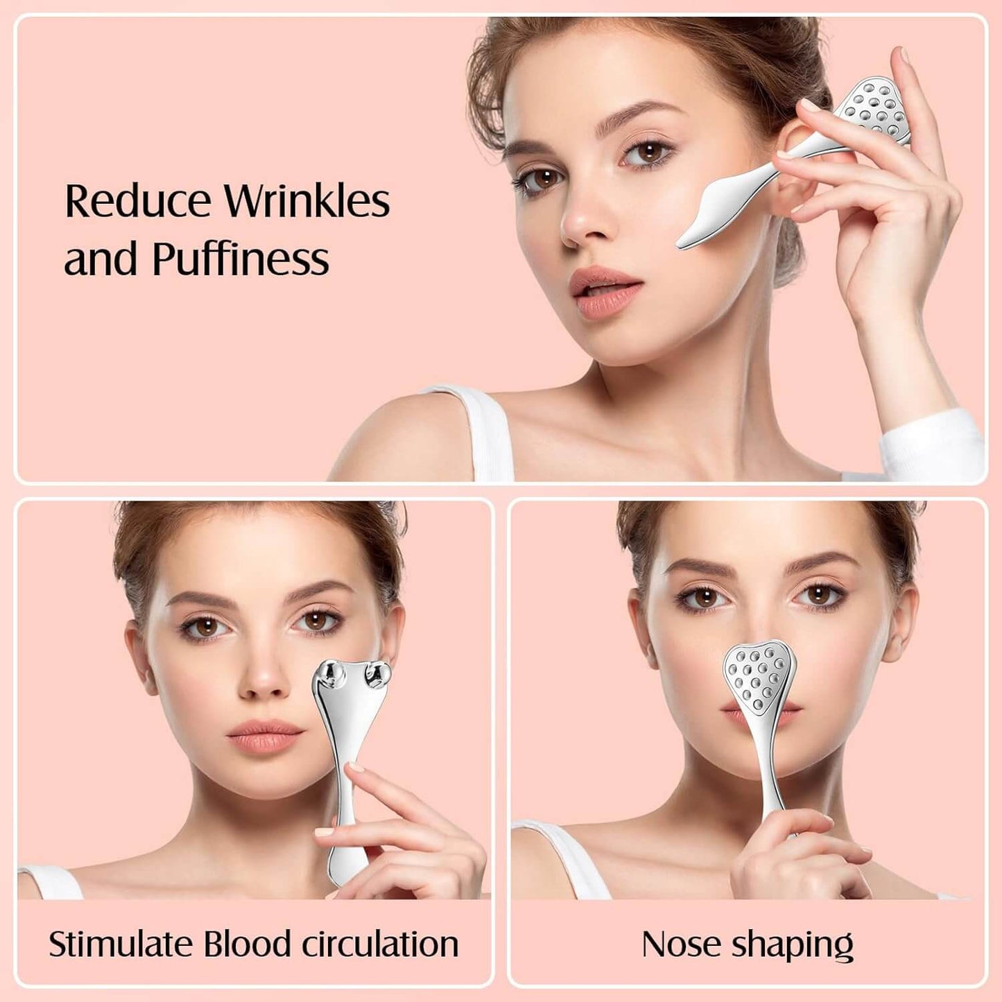Revibe Zen Sculpting Massage Tool for reducing wrinkles and puffiness, promoting blood circulation and nose shaping.